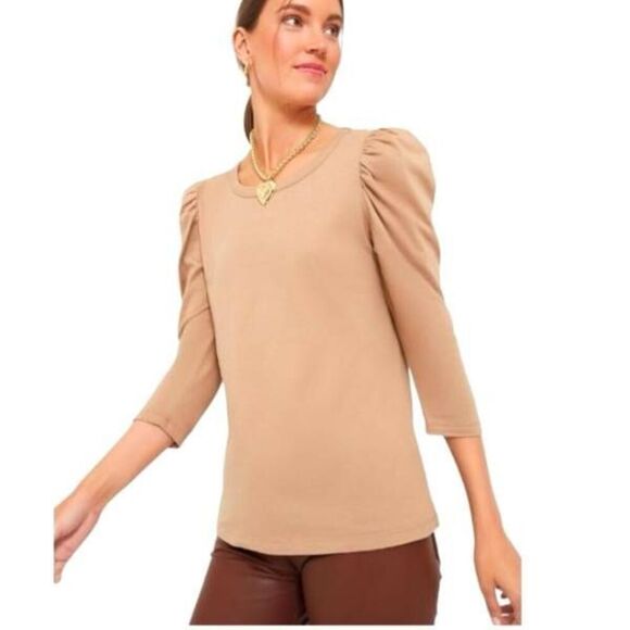 TUCKERNUCK POMANDER PLACE | Tan Vesty Long Sleeve Crewneck Size S - Picture 1 of 5